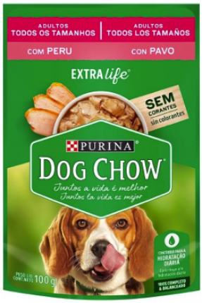 Alimento Húmedo en Sobre para Perros Dog Chow Cena de Pavo Trozos Jugosos Alimento Húmedo en Sobre para Perros Dog Chow Cena de Pavo Trozos Jugosos